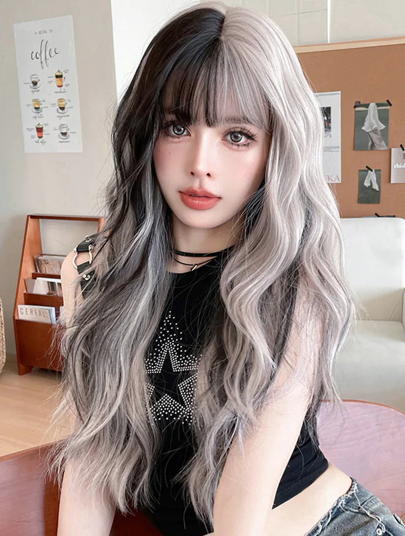 Easy to style Natural Density Silver Gray Daily Wear Comfortable Wig01