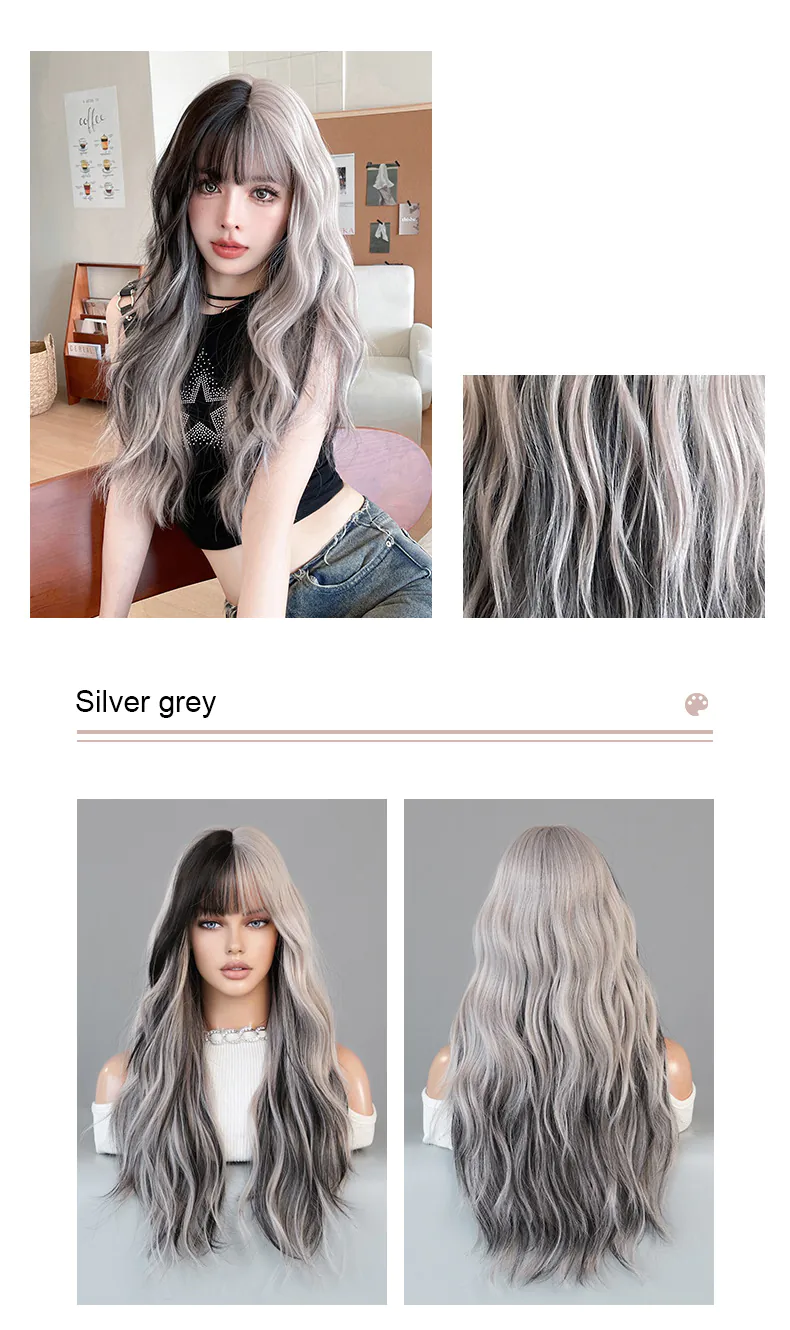 Easy-to-style-Natural-Density-Silver-Gray-Daily-Wear-Comfortable-Wig07