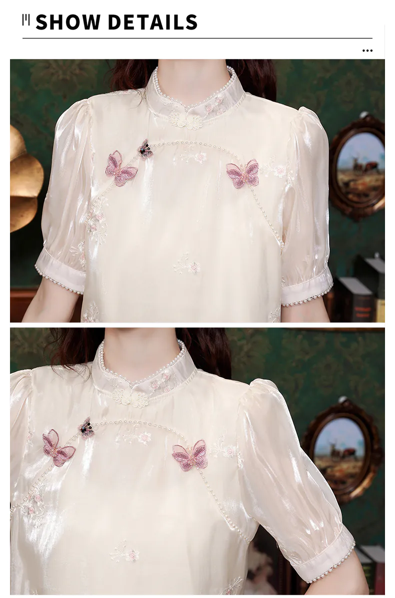 Elegant-Embroidery-Beads-Mandarin-Collar-Short-Sleeve-Lace-Shirt16