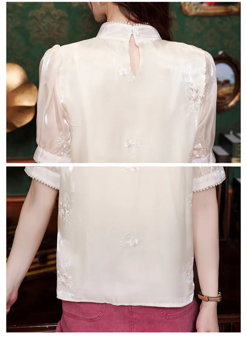 Elegant-Embroidery-Beads-Mandarin-Collar-Short-Sleeve-Lace-Shirt17