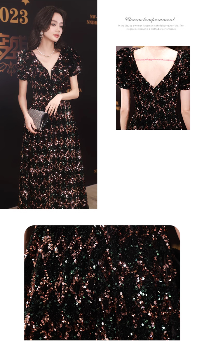 Elegant-V-Neck-Short-Sleeve-Black-Sequin-Evening-Gown-Party-Dress10