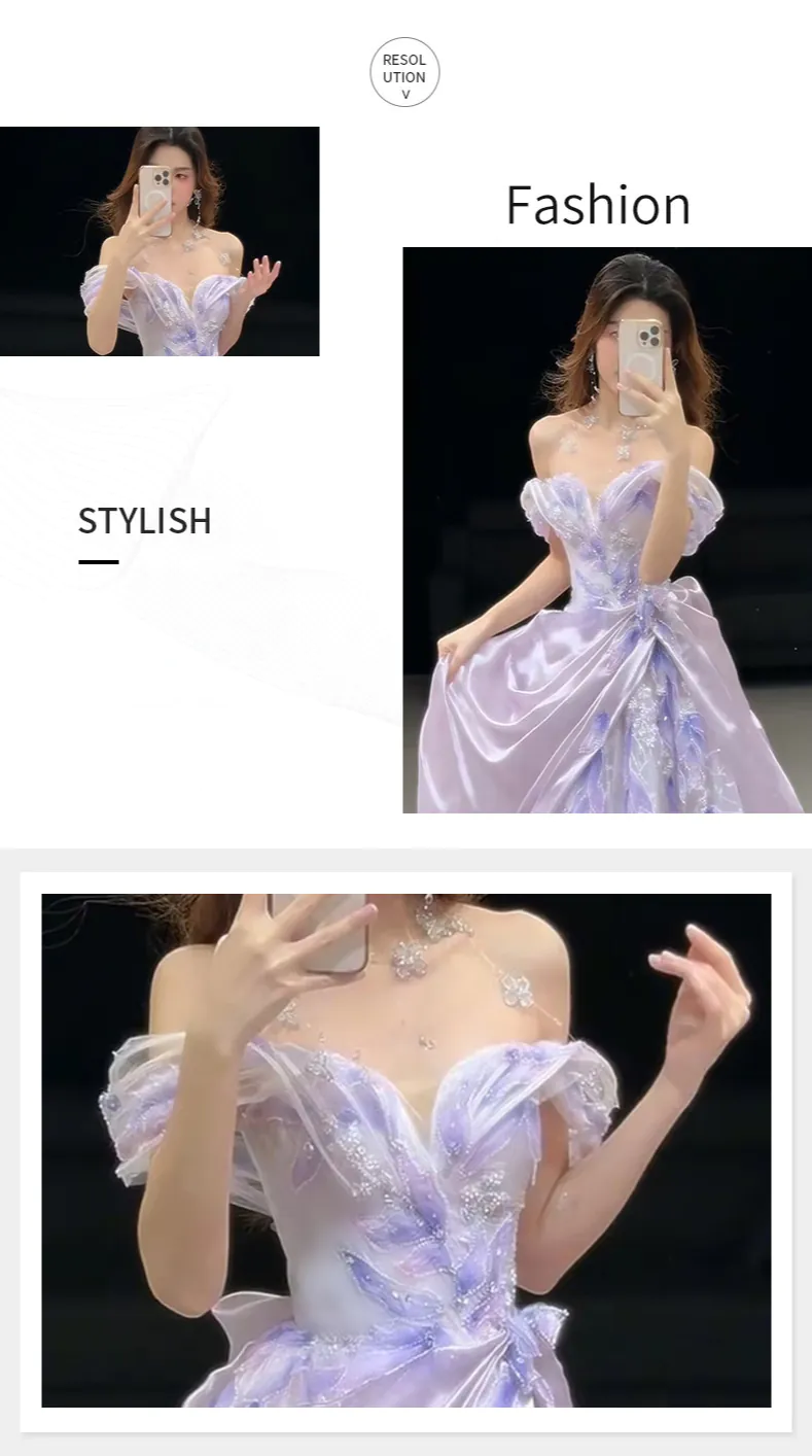 Ethereal-Lavender-Sweetheart-Neckline-Off-Shoulder-Tulle-Satin-Ball-Gown06