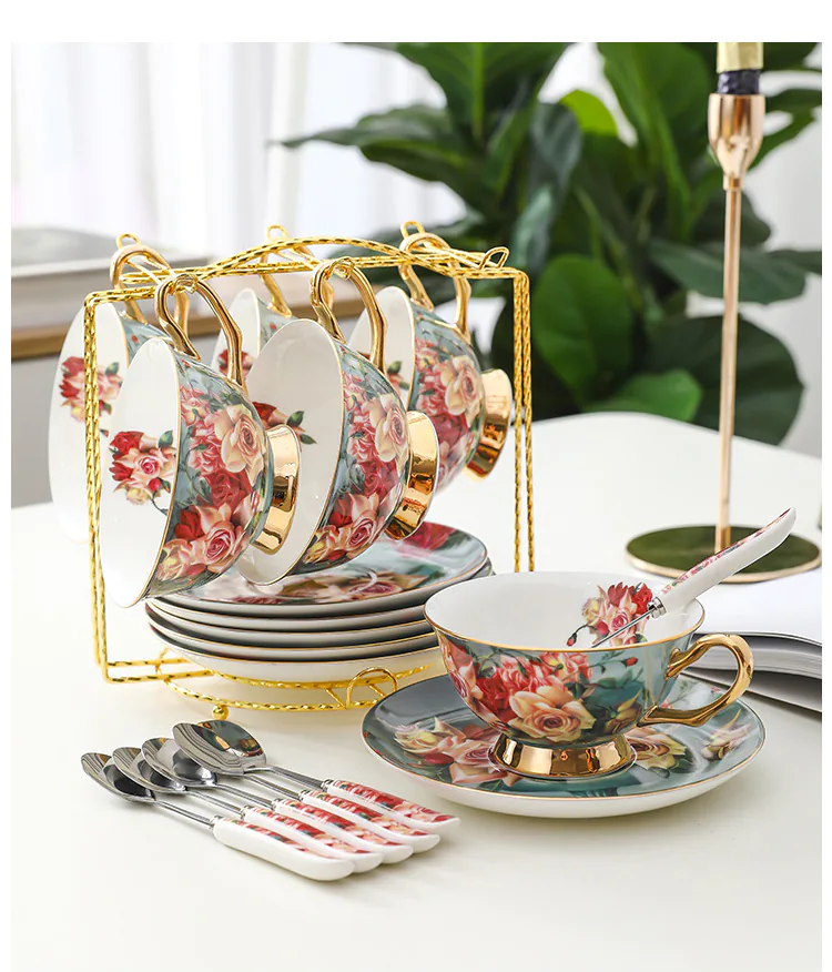 Exquisite-Vintage-Floral-Premium-Bone-Porcelain-Coffee-Cup-Saucers-Set12