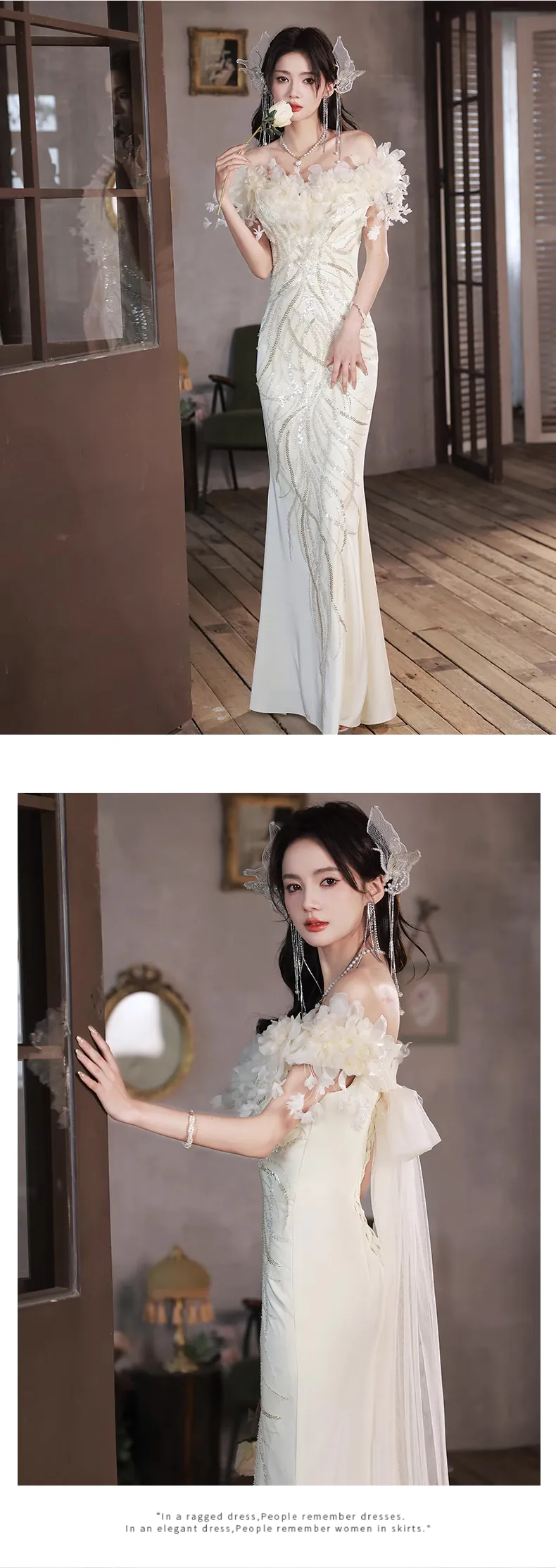 Fairy-Creamy-White-Off-the-Shoulder-Fishtail-Banquet-Prom-Party-Dress14