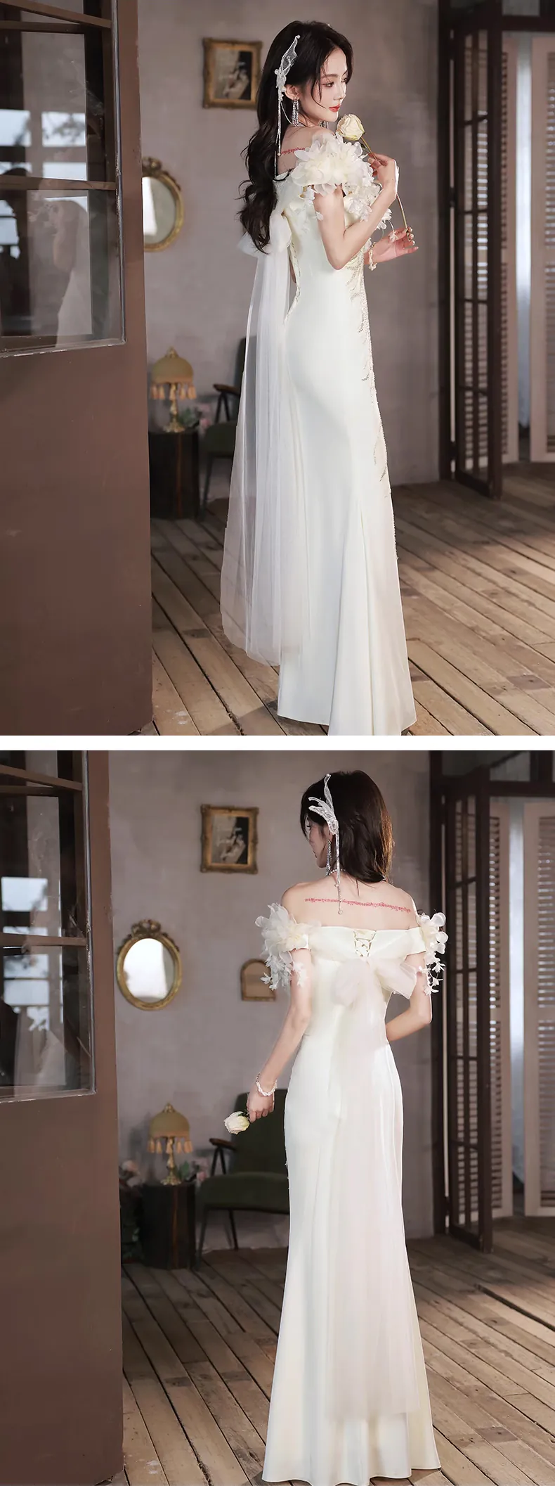 Fairy-Creamy-White-Off-the-Shoulder-Fishtail-Banquet-Prom-Party-Dress15