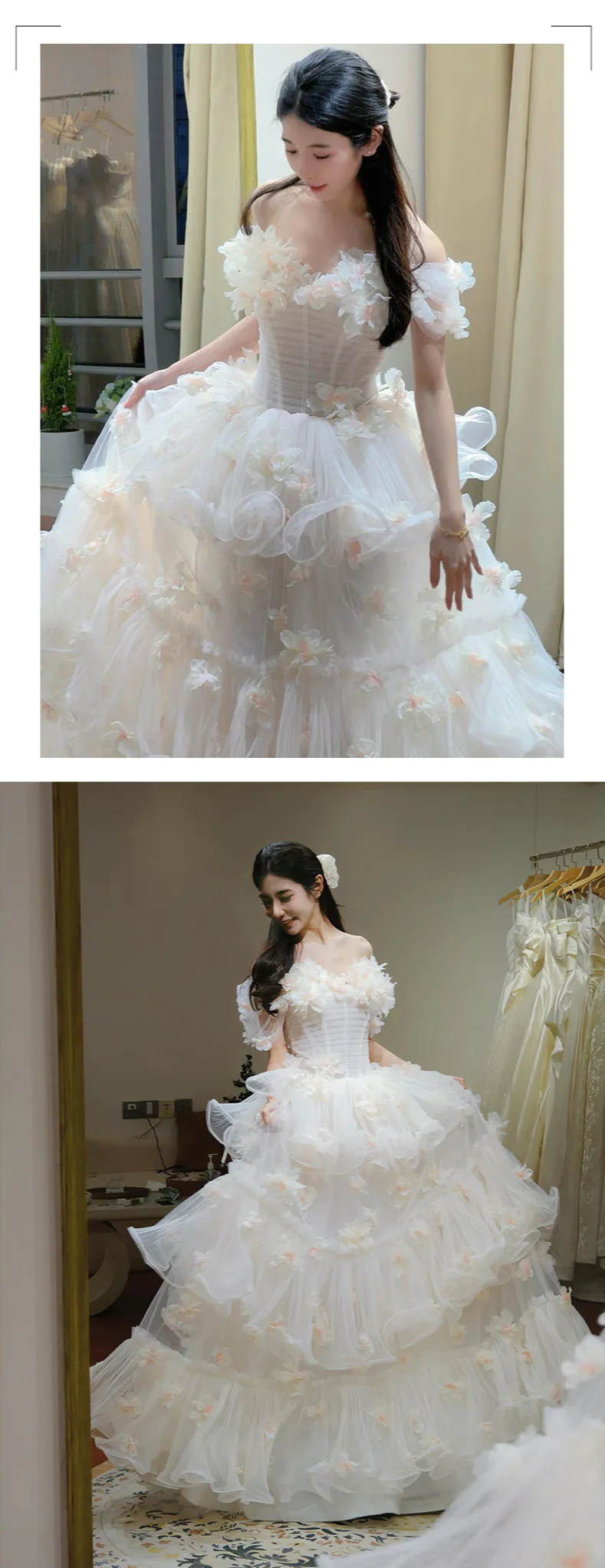 Fairy-Princess-Off-Shoulder-Soft-Tulle-Tiered-Cake-Skirt-3D-Floral-Formal-Dress10