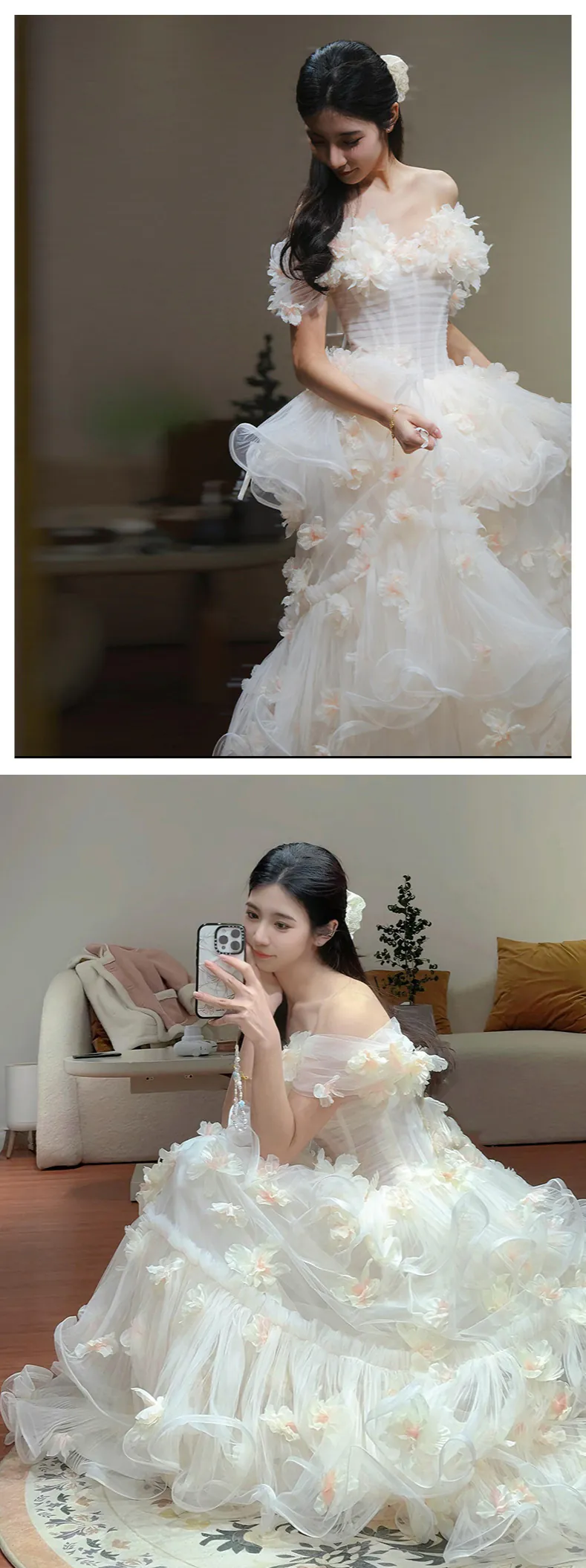 Fairy-Princess-Off-Shoulder-Soft-Tulle-Tiered-Cake-Skirt-3D-Floral-Formal-Dress12