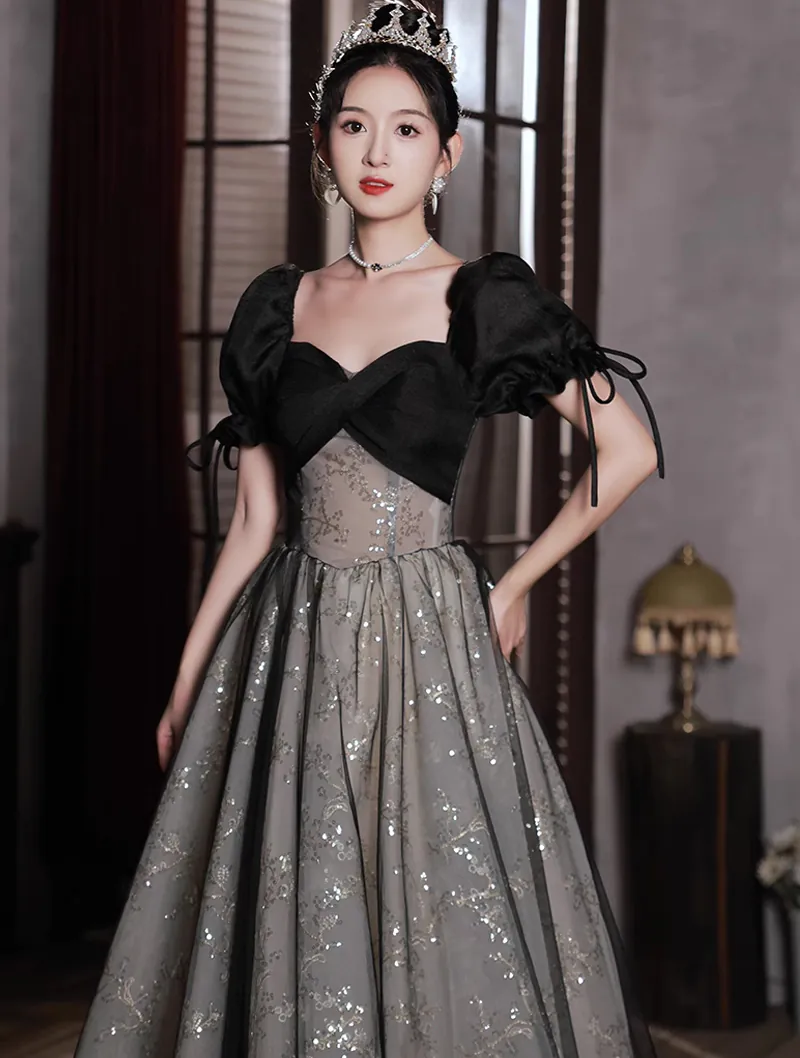 Fashion Black Off the Shoulder Audrey Hepburn Style Cocktail Party Dress04