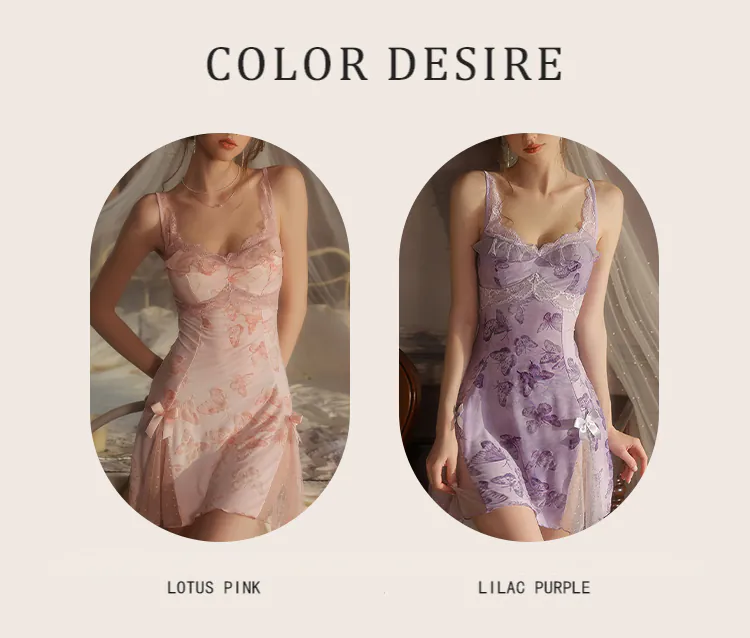 Feminine-Butterfly-Flocked-Velvet-Ruffle-Trim-Lace-Sleep-Dress-Nightgown09
