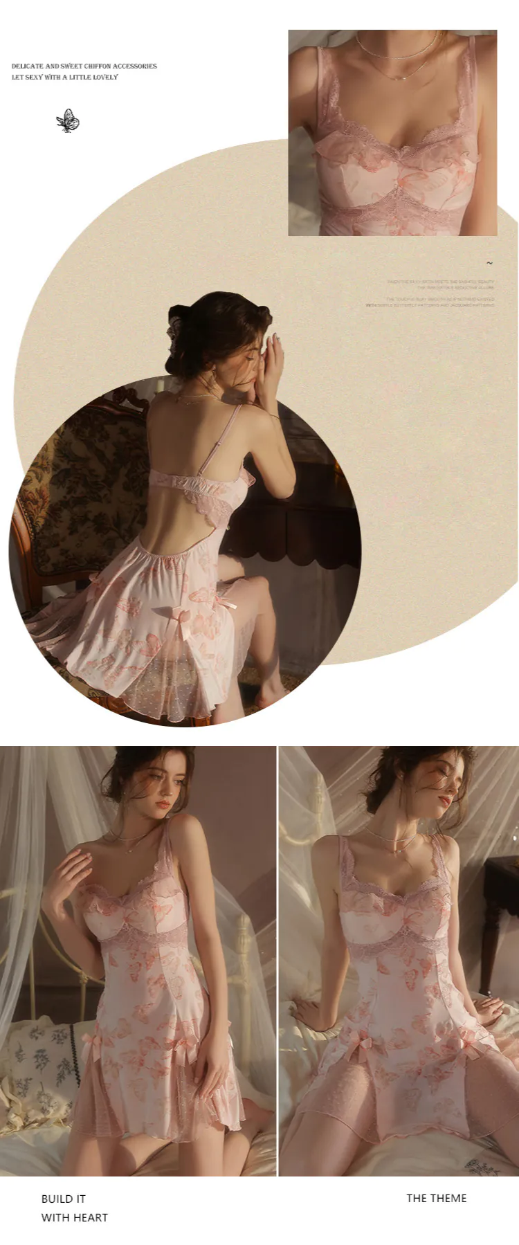 Feminine-Butterfly-Flocked-Velvet-Ruffle-Trim-Lace-Sleep-Dress-Nightgown10