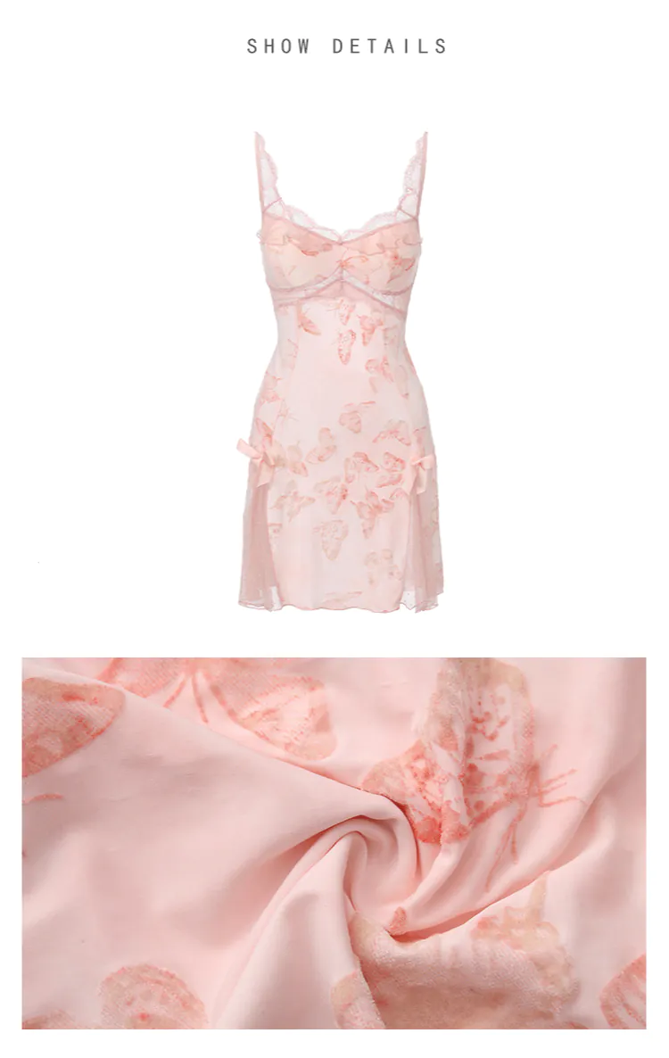 Feminine-Butterfly-Flocked-Velvet-Ruffle-Trim-Lace-Sleep-Dress-Nightgown14