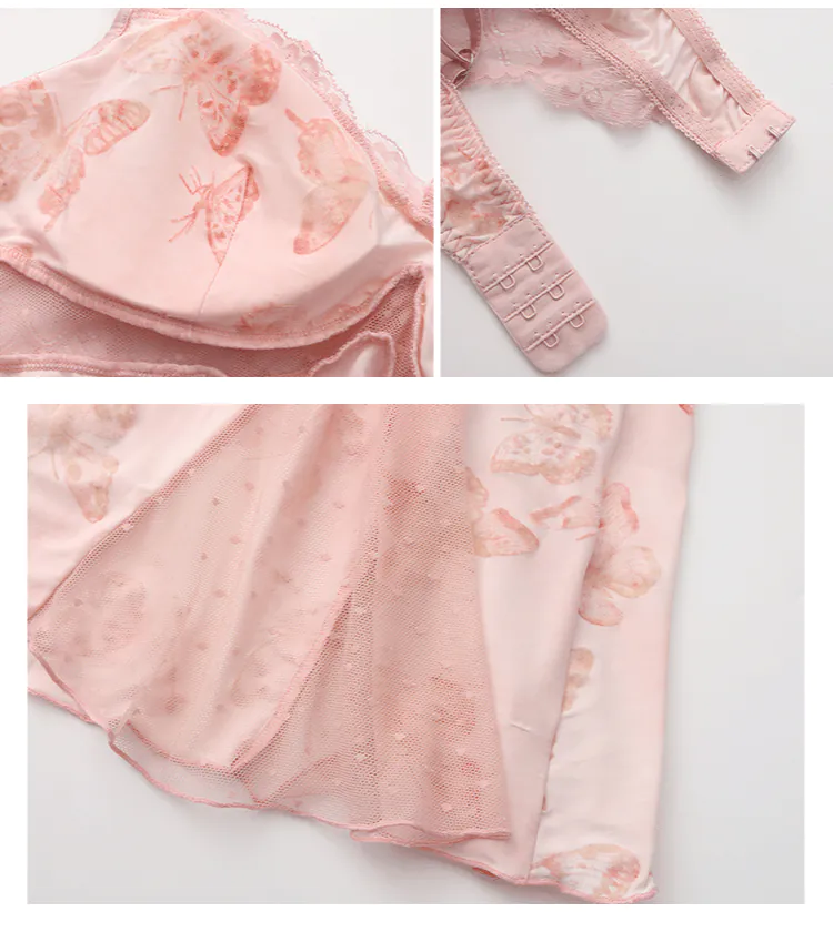 Feminine-Butterfly-Flocked-Velvet-Ruffle-Trim-Lace-Sleep-Dress-Nightgown16