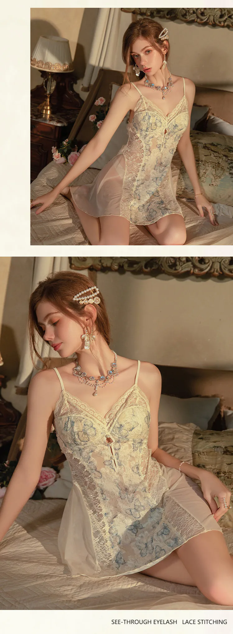 French-Rococo-Butterfly-Lace-Lingerie-Sheer-Mesh-Nightwear-Lingerie13