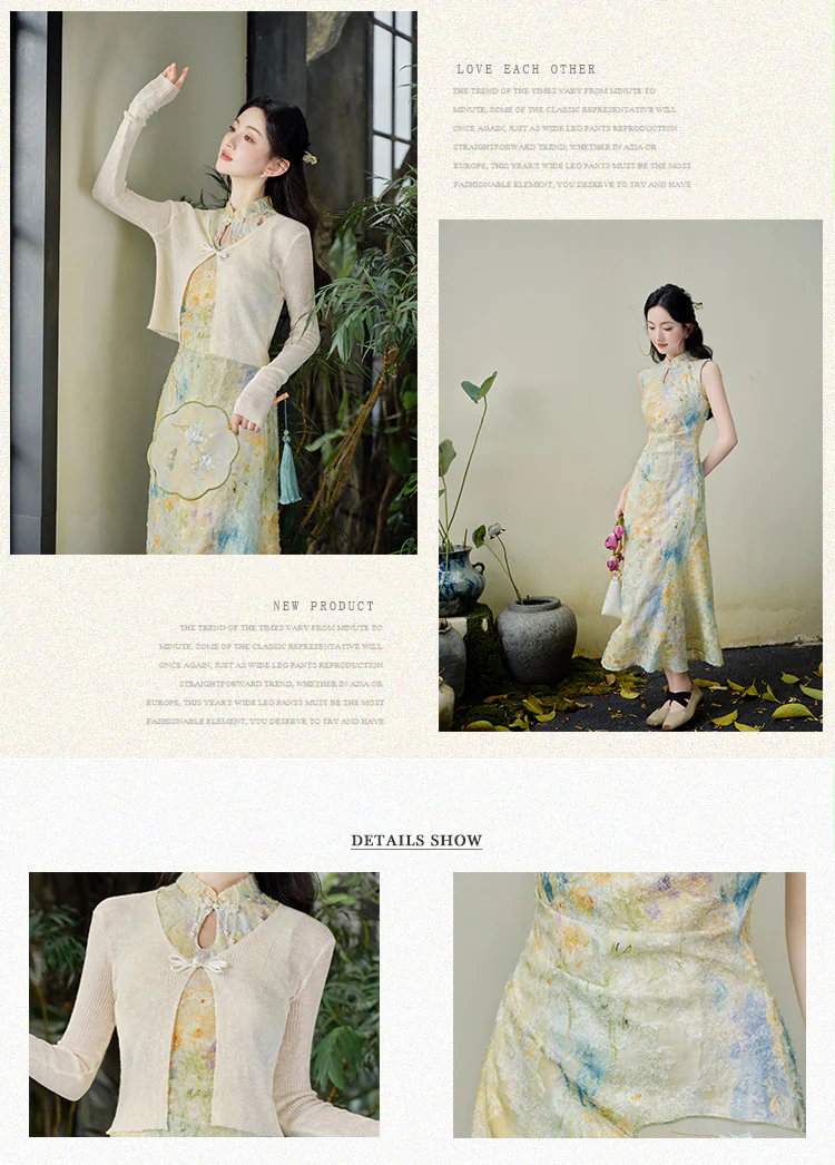 Grace-Yellow-Burn-out-Floral-Slim-Fit-Dress-with-Long-Sleeve-Cardigan-Set08