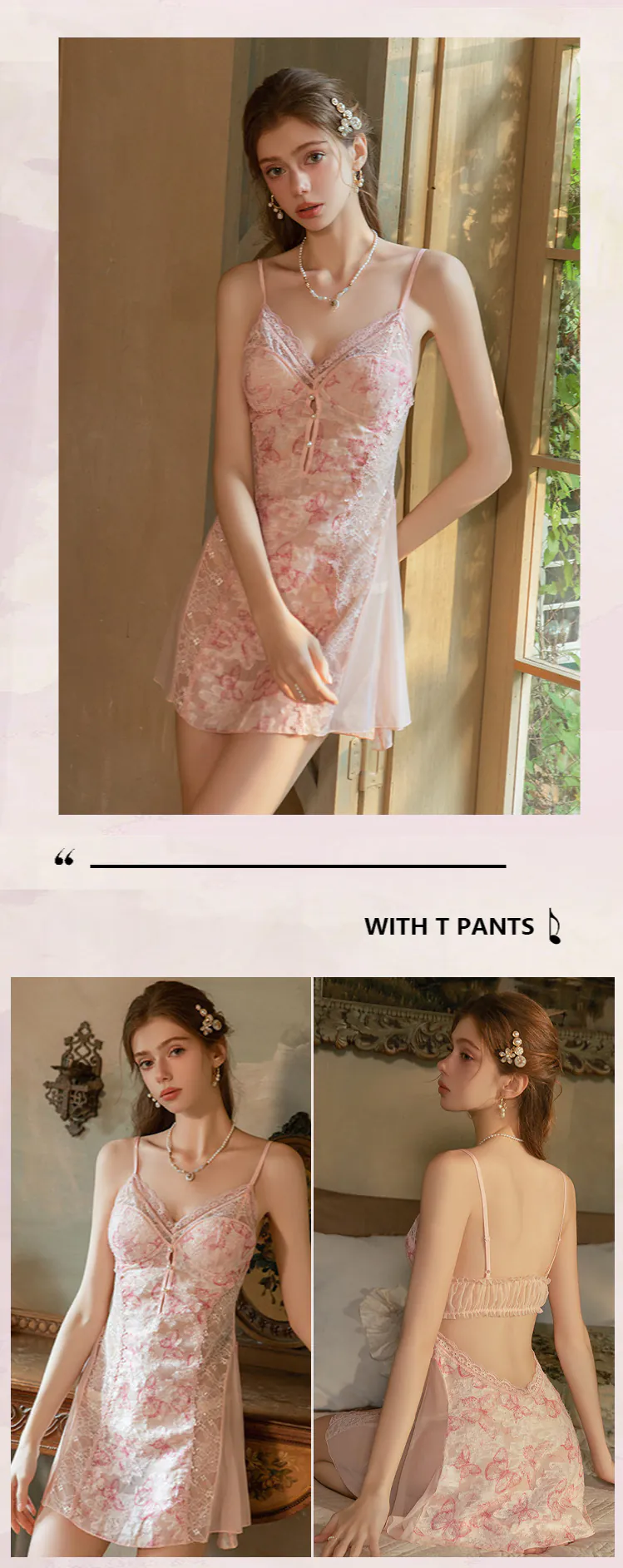 Ladies-V-Neck-Butterfly-Floral-Sheer-Mesh-Spaghetti-Lace-Nightdress12