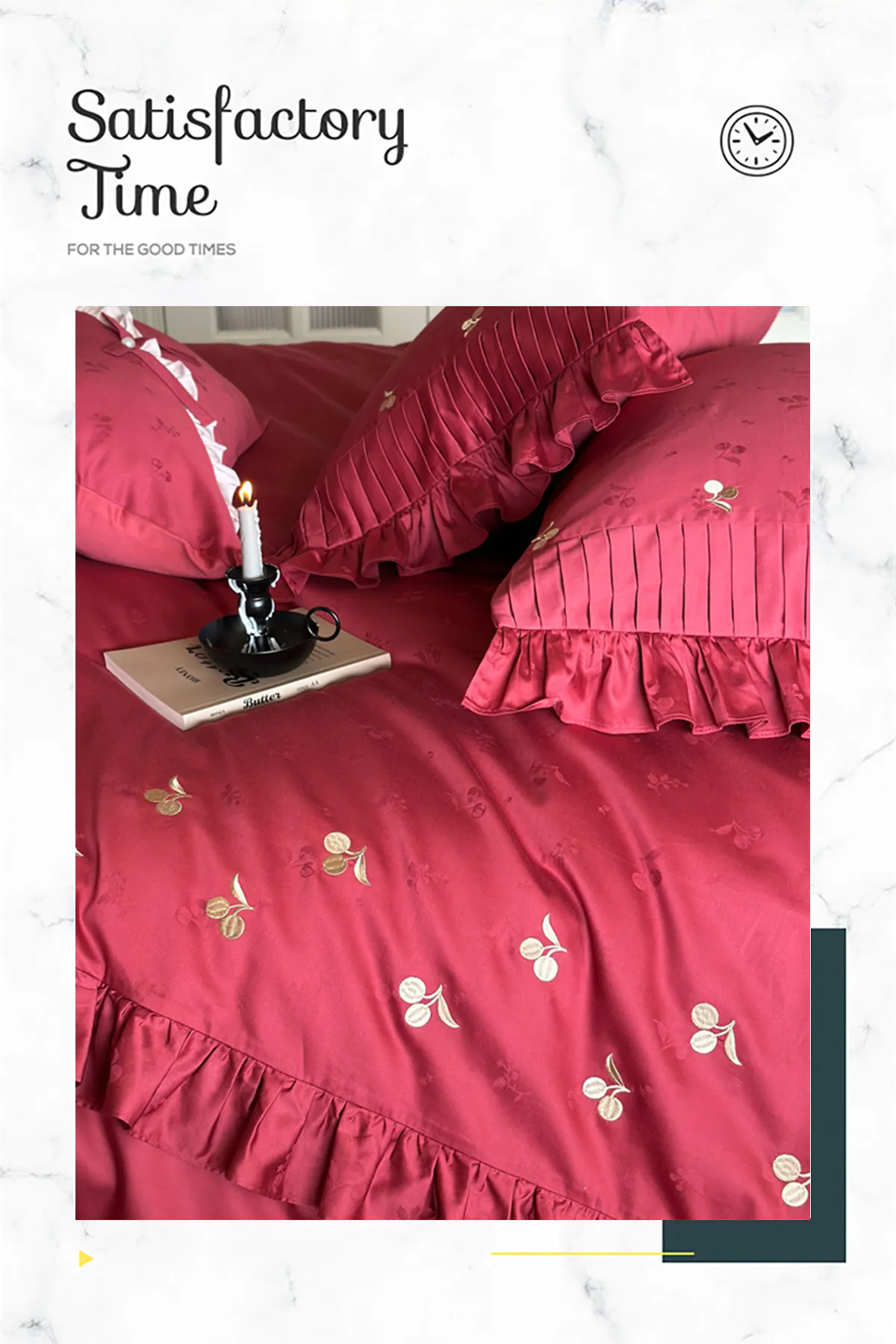 Luxury-100s-Cotton-Floral-Jacquard-Red-Wedding-Bedding-4-Pcs-Set08