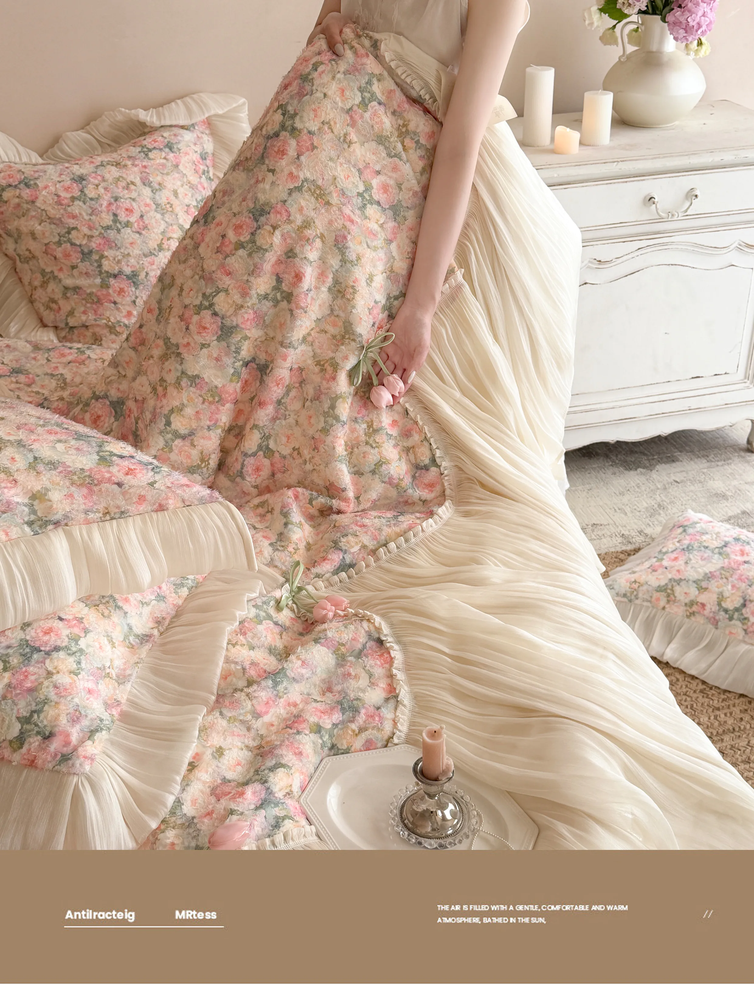 Pastoral-Cottagecore-Pink-Floral-100S-Cotton-Sheer-Tulle-Ruffle-Bedding-Set08