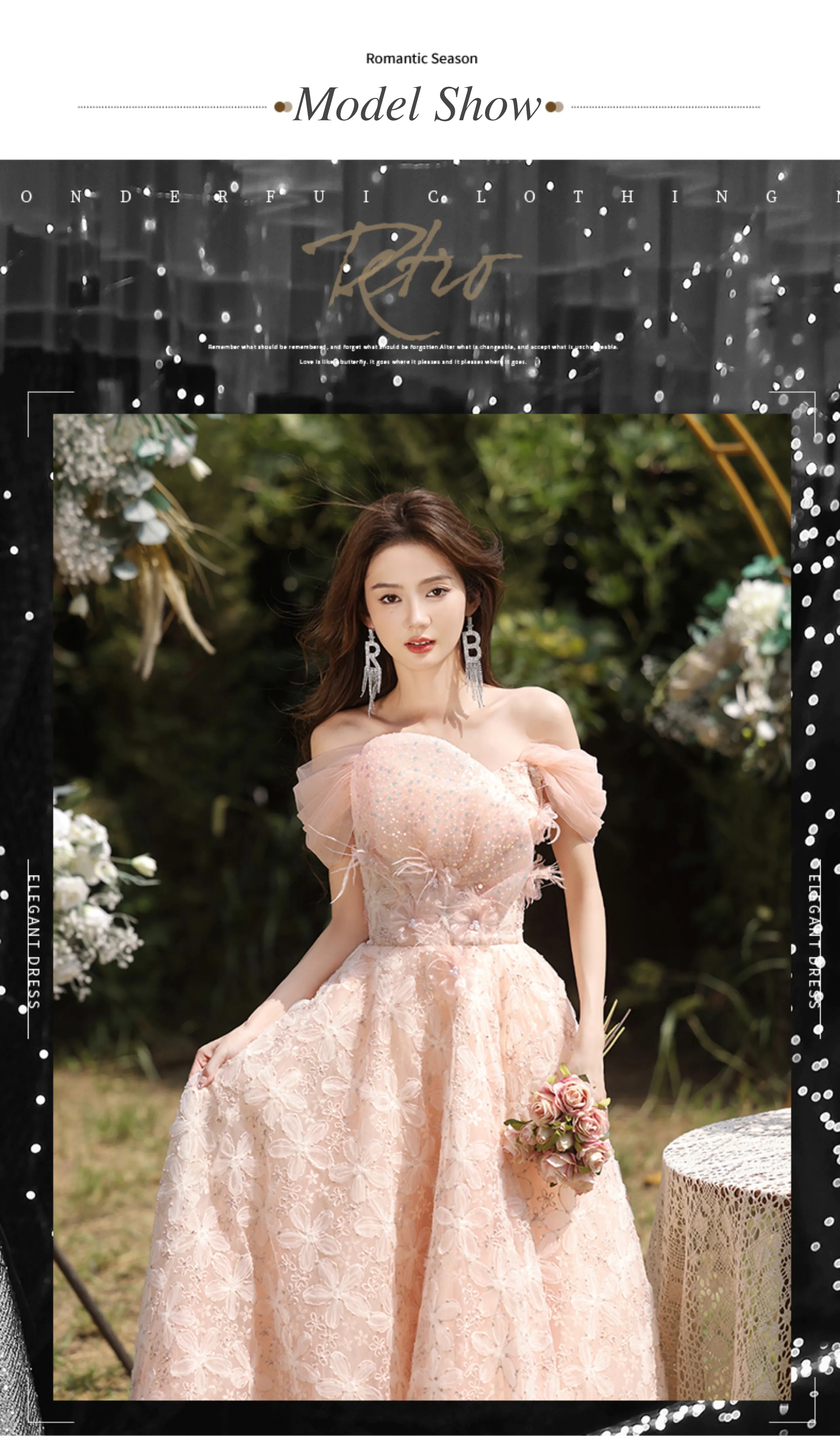 Pink-Off-Shoulder-3D-Floral-Birthday-Party-Engagement-Tulle-Evening-Dress11