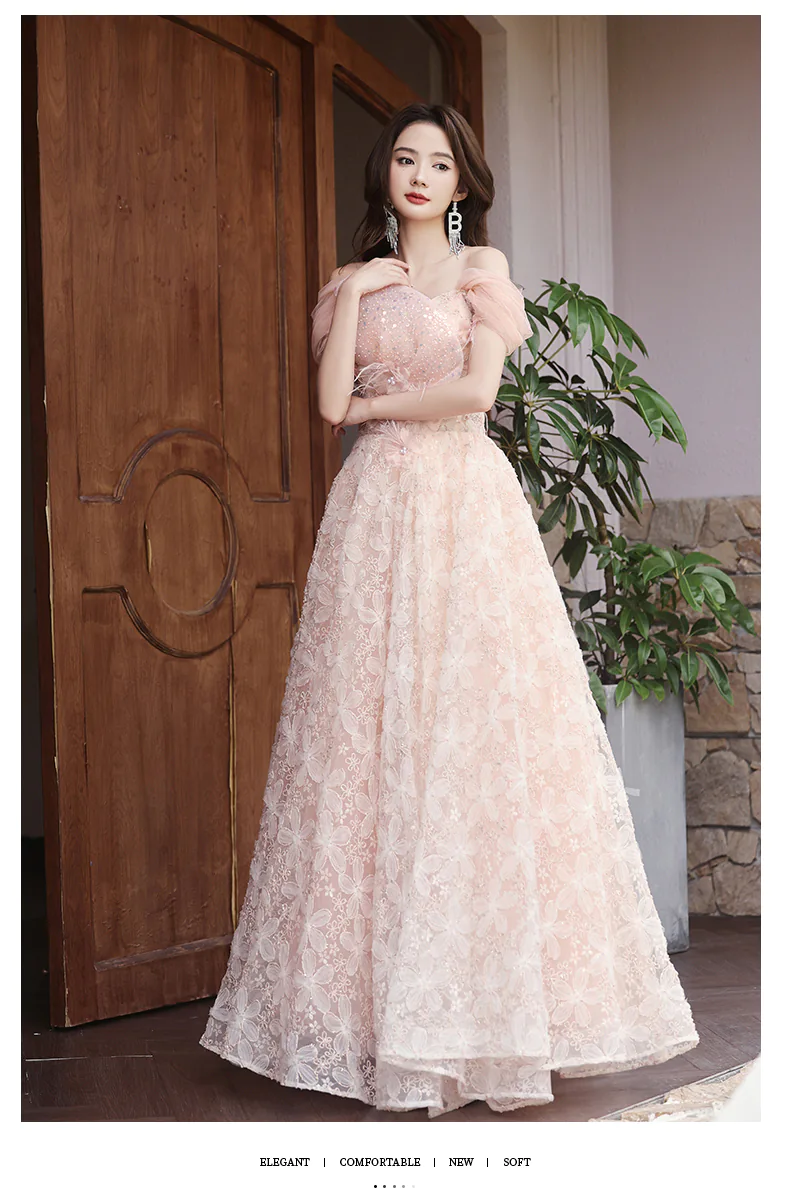 Pink-Off-Shoulder-3D-Floral-Birthday-Party-Engagement-Tulle-Evening-Dress13