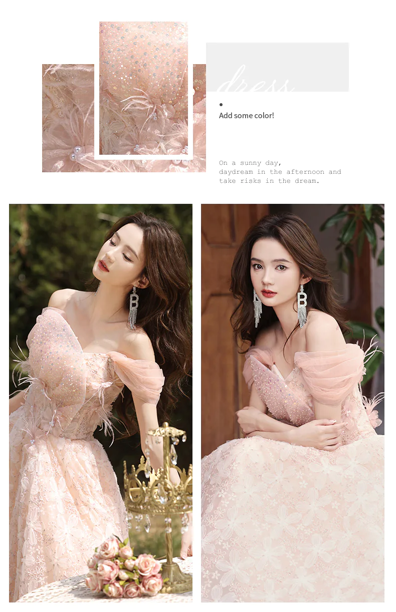 Pink-Off-Shoulder-3D-Floral-Birthday-Party-Engagement-Tulle-Evening-Dress14