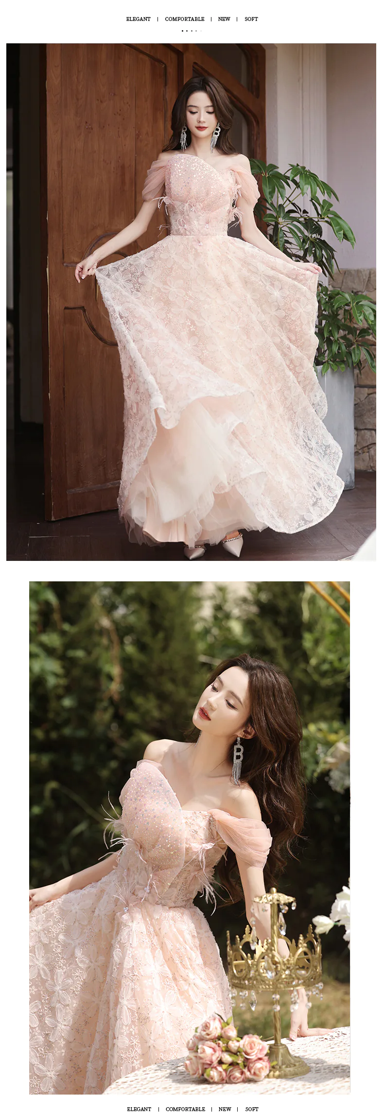 Pink-Off-Shoulder-3D-Floral-Birthday-Party-Engagement-Tulle-Evening-Dress15