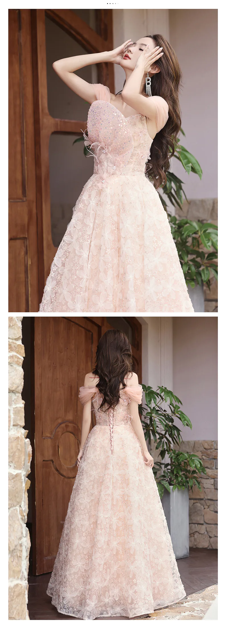Pink-Off-Shoulder-3D-Floral-Birthday-Party-Engagement-Tulle-Evening-Dress16