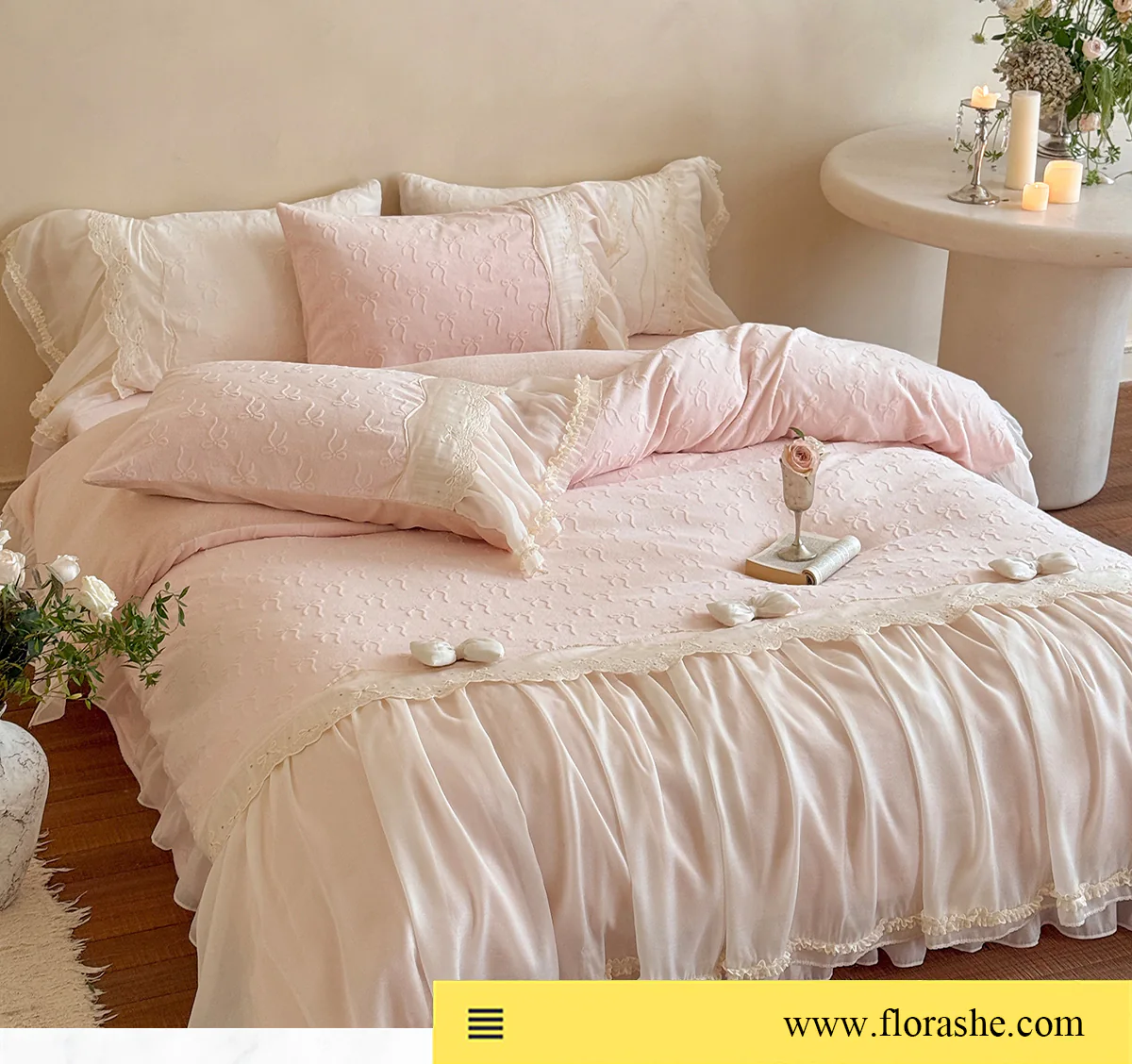 Romantic-High-Weight-Milk-Velvet-Lace-Trim-Warm-Ruffle-Bedding-Set08