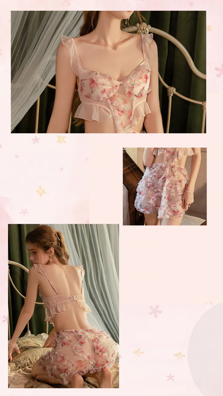 Sexy-Low-Neck-Cut-Out-Waist-Floral-Sheer-Tulle-Lingerie-with-Padding08