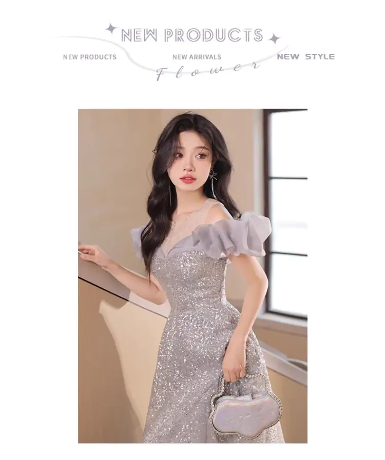 Short-Puff-Sleeves-Silver-Banquet-Hosting-Prom-Dress-Evening-Gown07