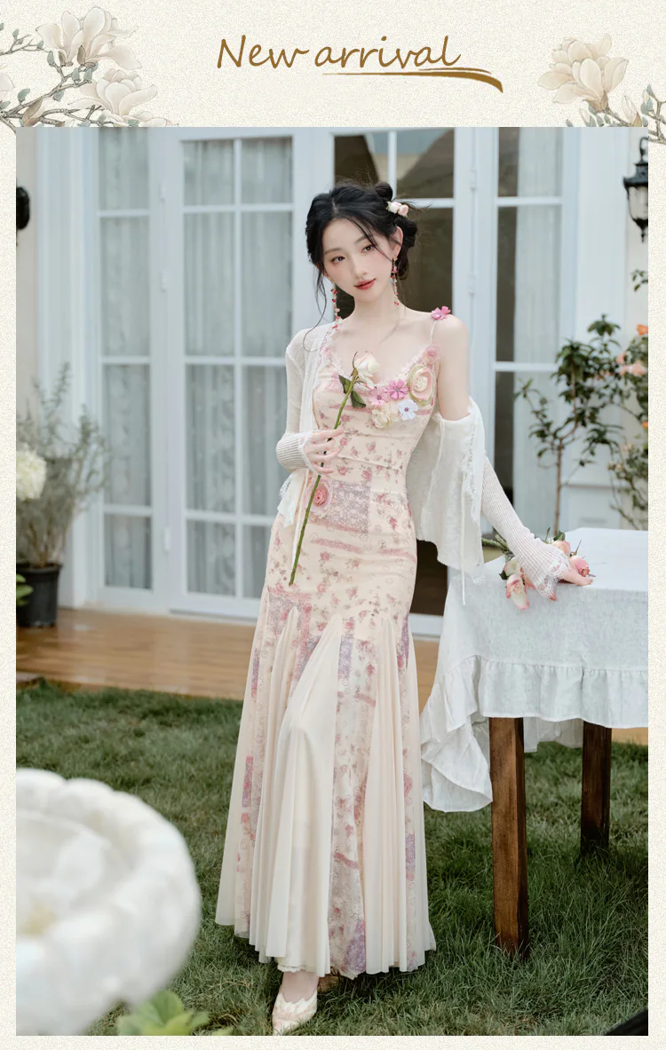 Sweet-Lace-Embroidery-Floral-Slip-Dress-with-Long-Sleeve-Mesh-Cover-Up-Set07