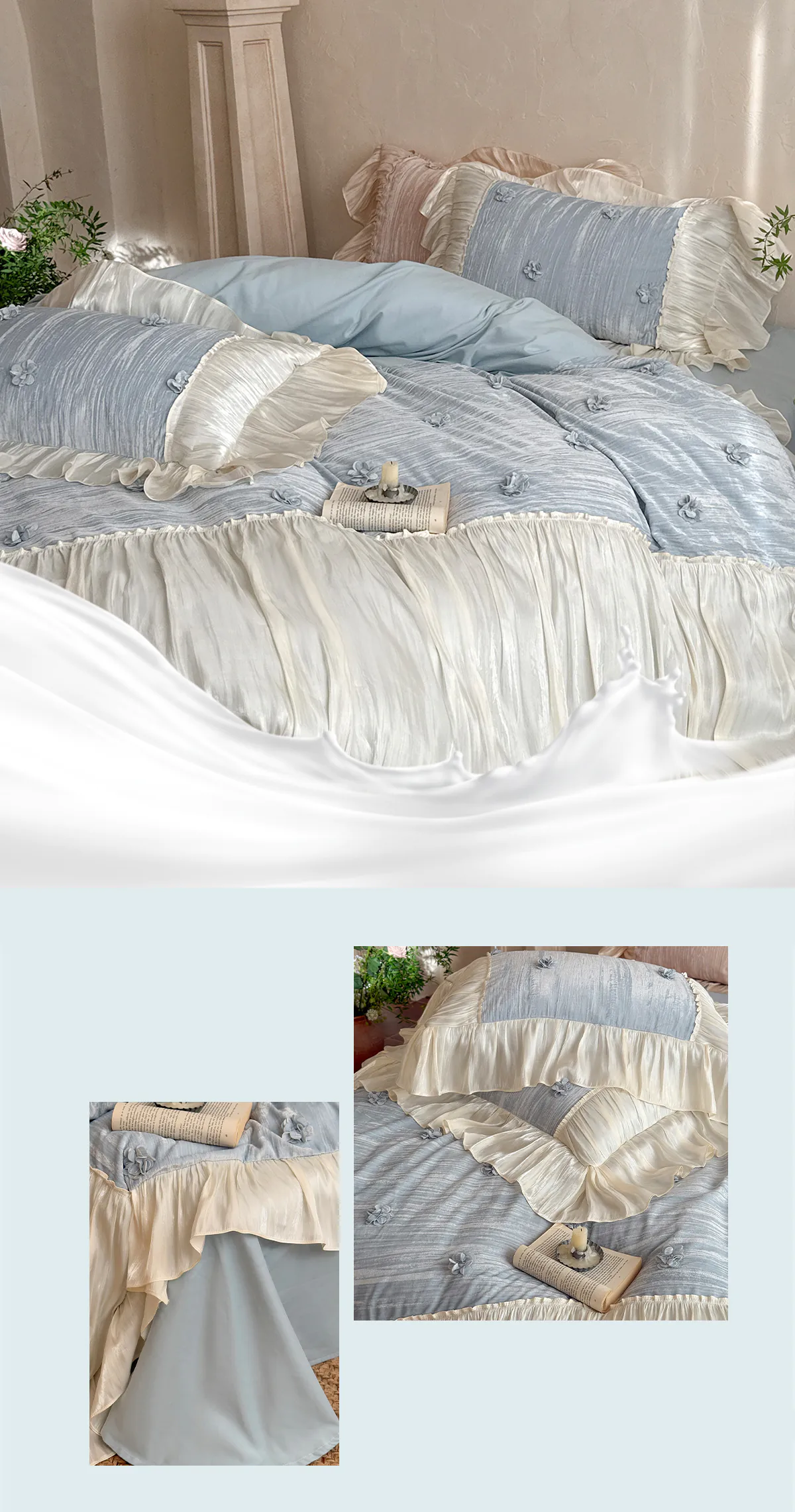Ultra-Soft-French-Style-Brushed-Cotton-Organza-Flower-Bedding-Set18