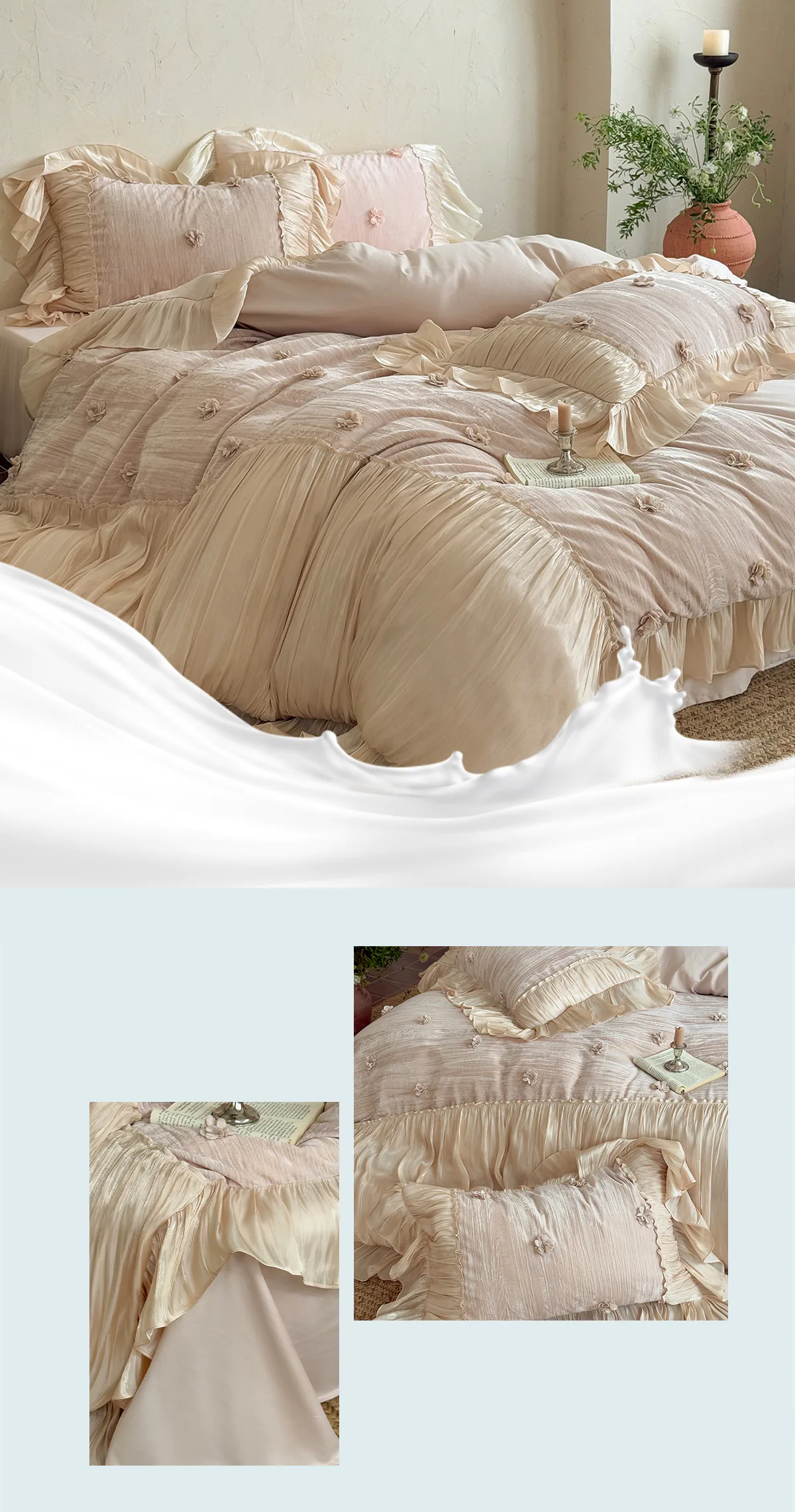 Ultra-Soft-French-Style-Brushed-Cotton-Organza-Flower-Bedding-Set23