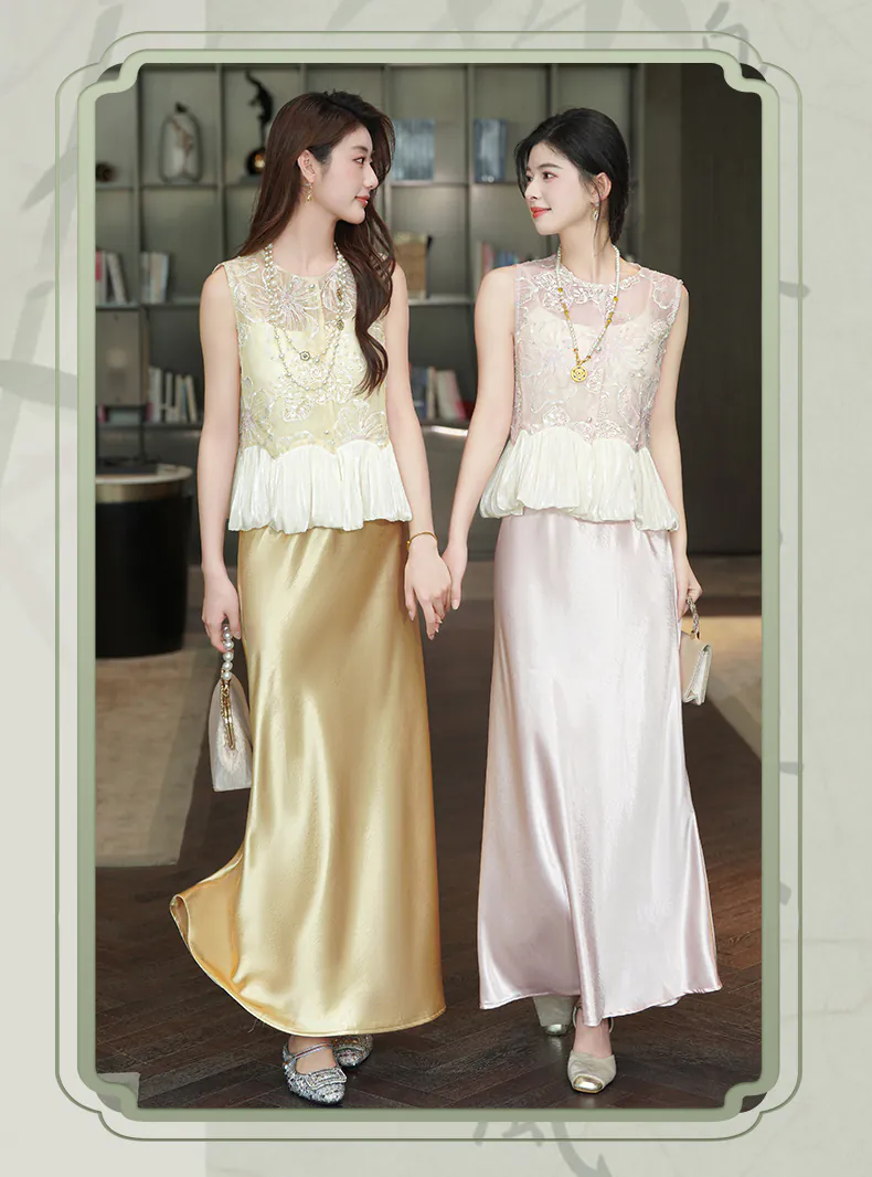 Vintage-Chinese-Style-Floral-Embroidery-Sheer-Vest-Satin-Skirt-2-Piece-Set09