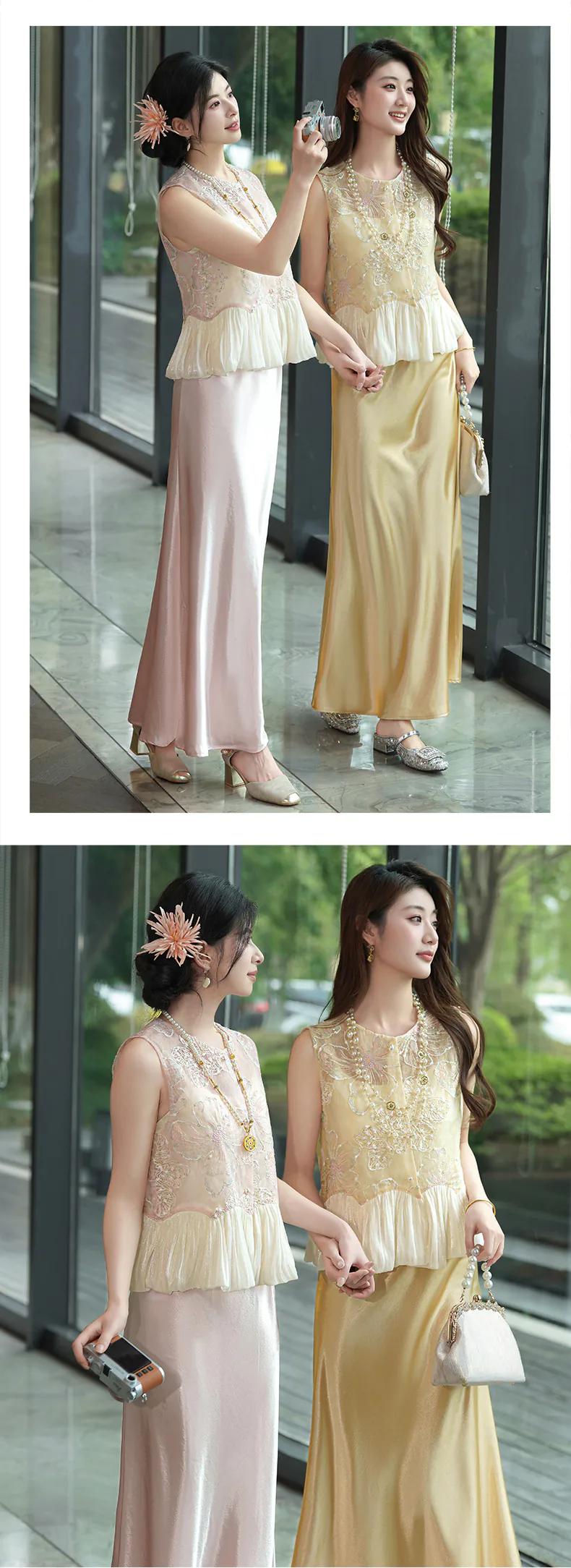 Vintage-Chinese-Style-Floral-Embroidery-Sheer-Vest-Satin-Skirt-2-Piece-Set19