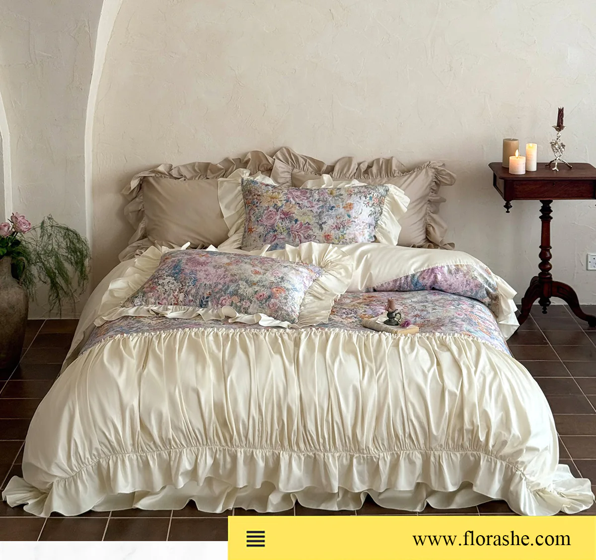 Vintage-French-Cottage-Floral-Garden-50s-Long-Staple-Cotton-Duvet-Cover-Set07