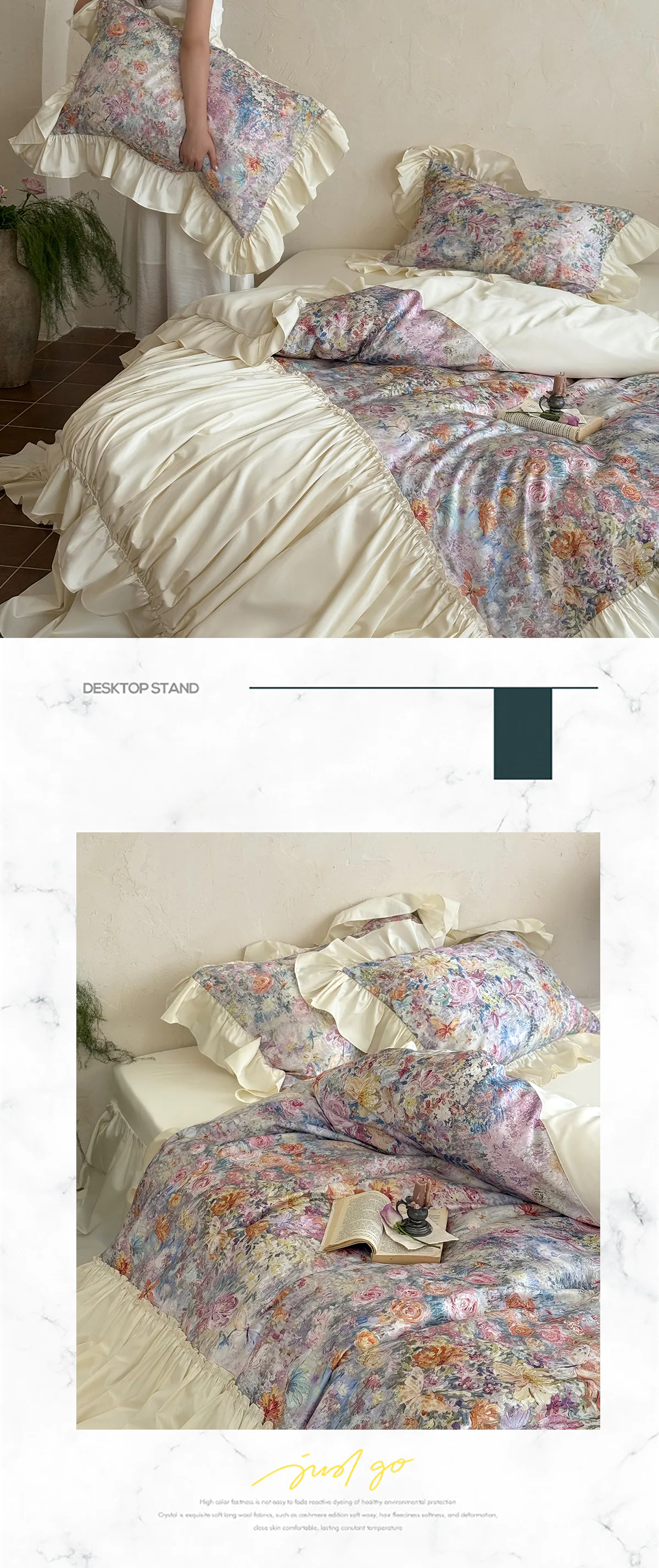 Vintage-French-Cottage-Floral-Garden-50s-Long-Staple-Cotton-Duvet-Cover-Set11