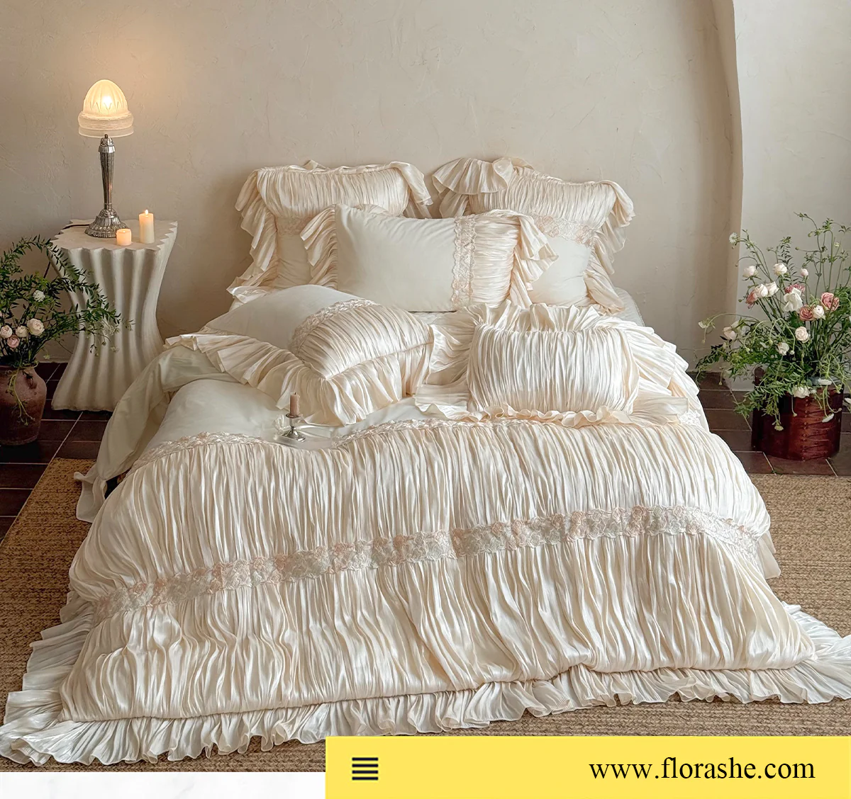 Vintage-French-Royal-Style-Velvet-Ruffle-Edge-Pleated-Duvet-Cover-Set15