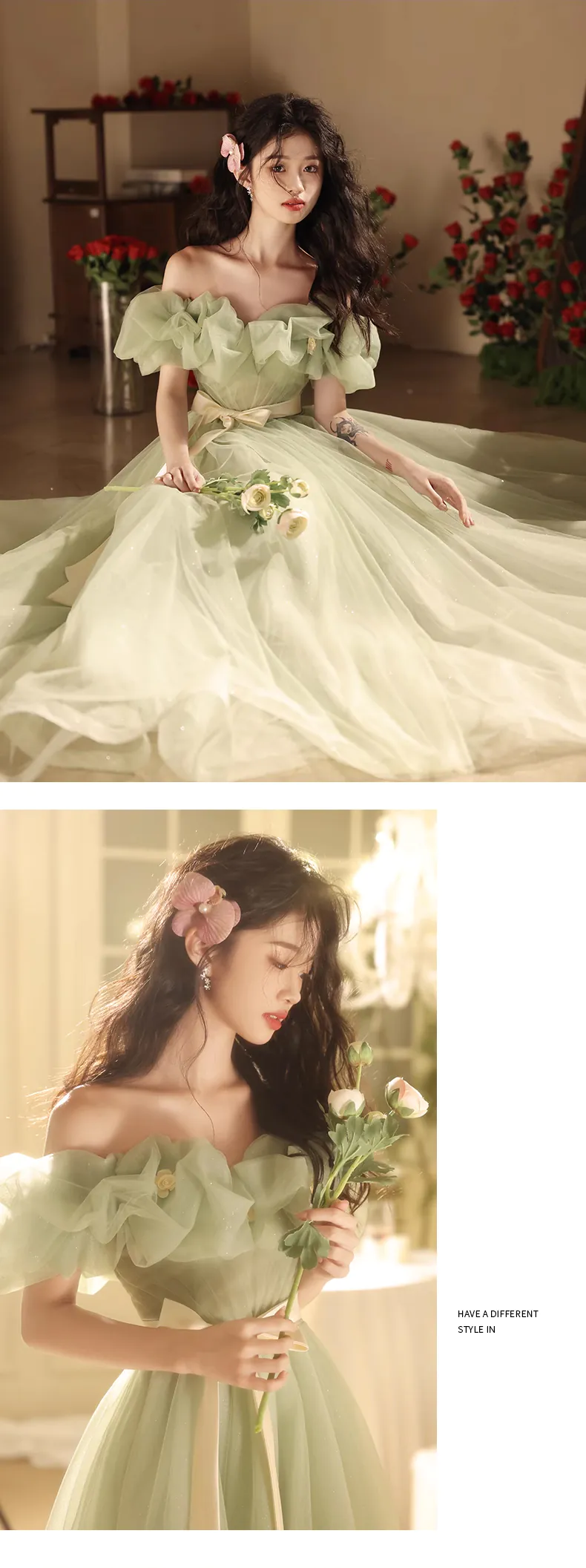 A-Line-Off-the-Shoulder-Soft-Green-Tulle-Formal-Prom-Dress-Evening-Gown13