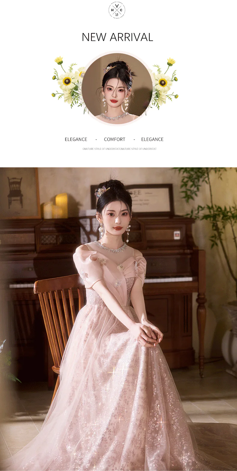 Champagne-Pink-Off-Shoulder-Floral-Tulle-Ball-Gown-Formal-Evening-Dress12