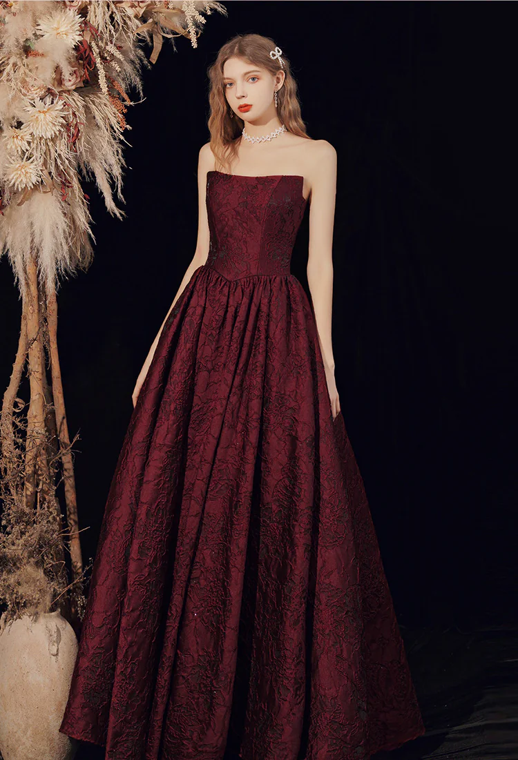 Classy-Wine-Red-Sleeveless-Jacquard-Tube-Style-Evening-Prom-Dress06