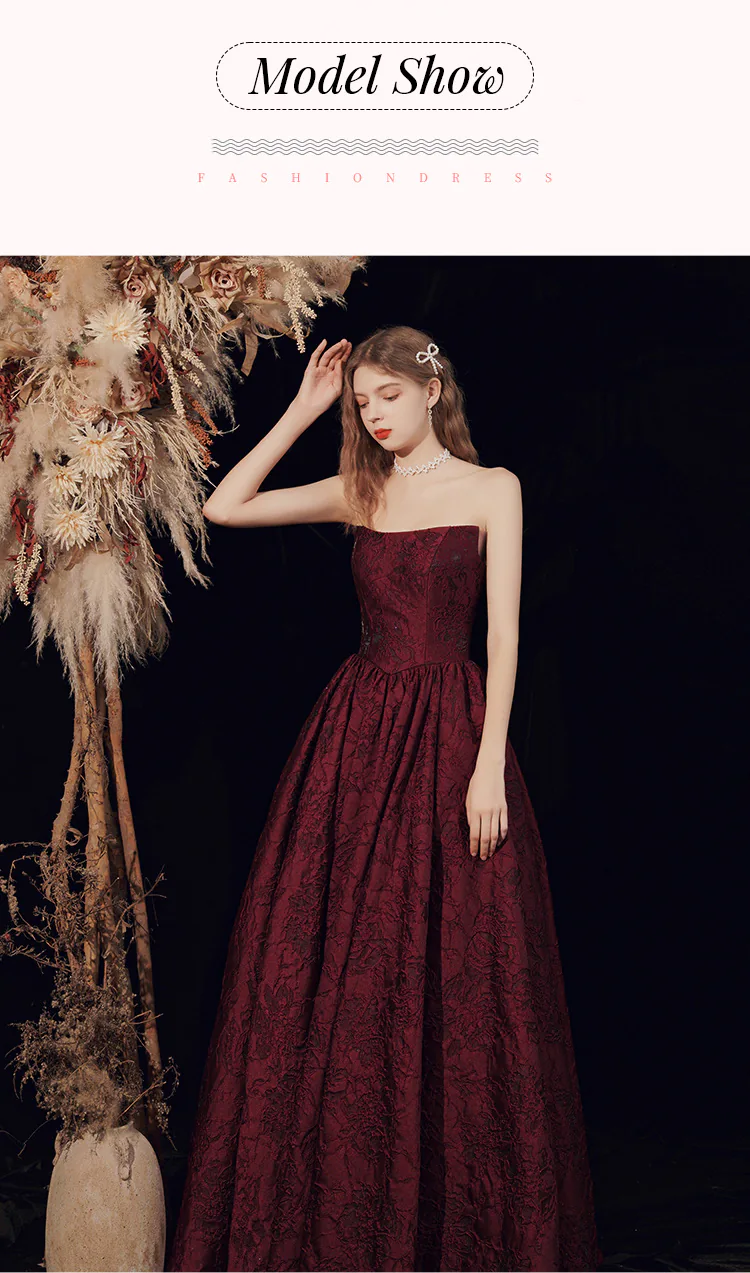Classy-Wine-Red-Sleeveless-Jacquard-Tube-Style-Evening-Prom-Dress10