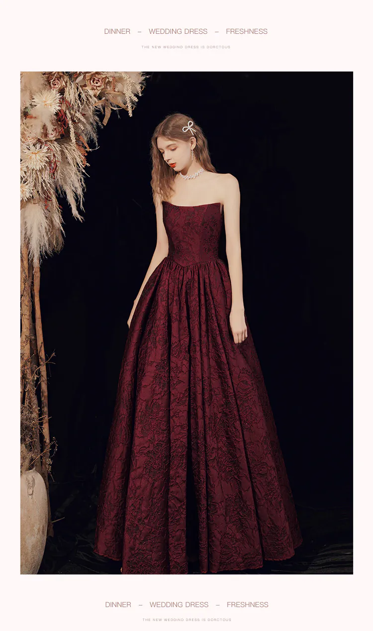 Classy-Wine-Red-Sleeveless-Jacquard-Tube-Style-Evening-Prom-Dress11