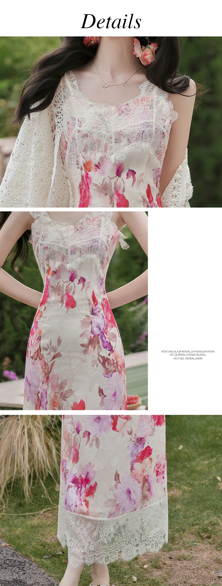 Cottagecore-Oil-Painting-Floral-Print-Slip-Dress-with-Knitted-Crochet-Shawl-Set10