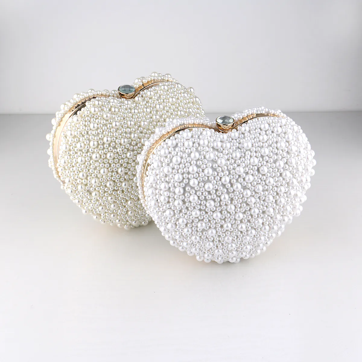 Elegant Heart Shape Pearl Evening Handbag for Party Prom Banquet02
