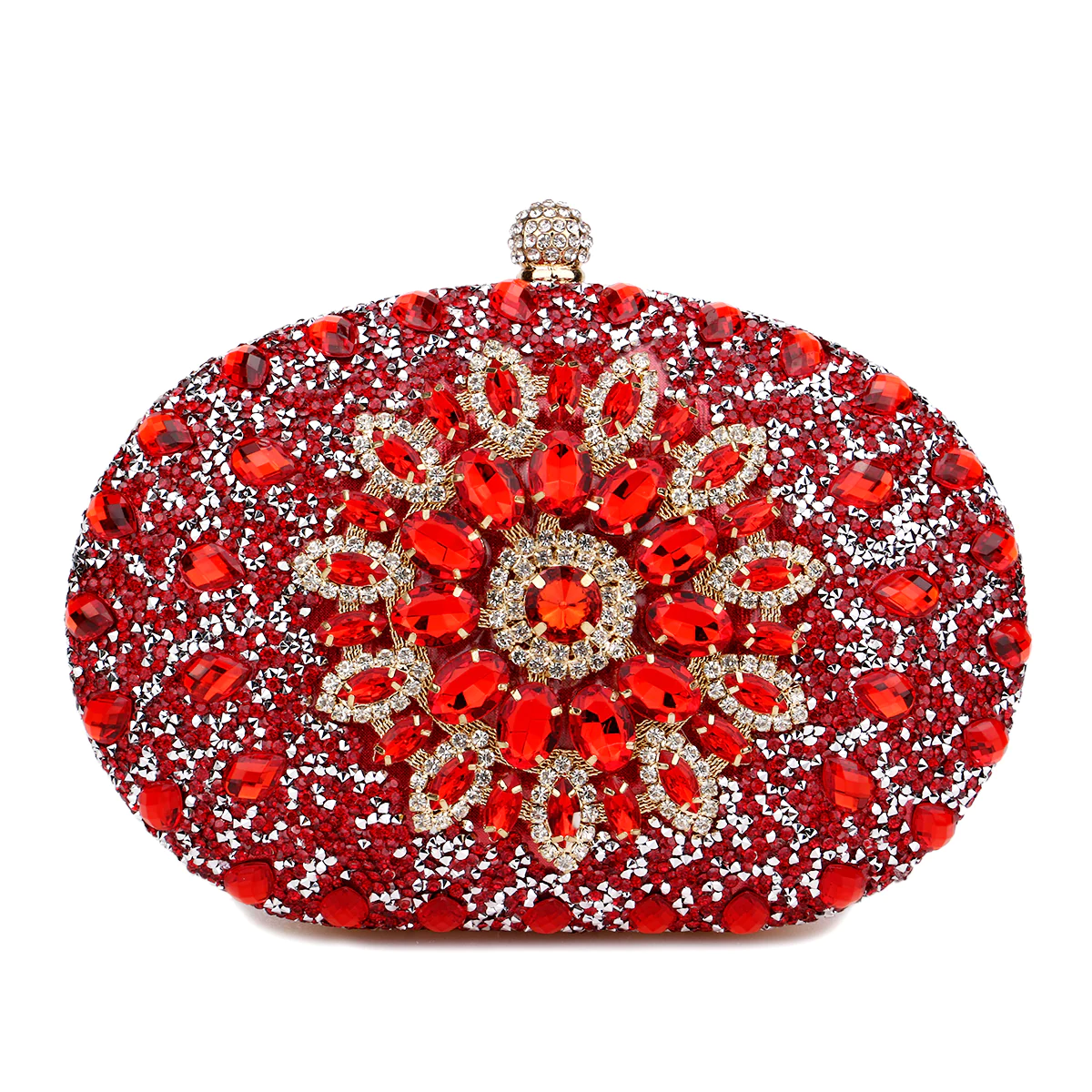 Elegant Ladies Crystal Pearl Evening Tote Handbag01