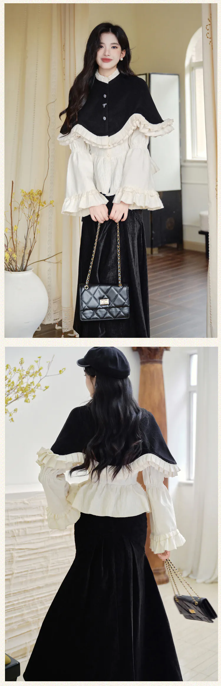Elegant-Woolen-Cape-with-Mermaid-Midi-Skirt-and-Shirt-3-Pcs-Casual-Suit14