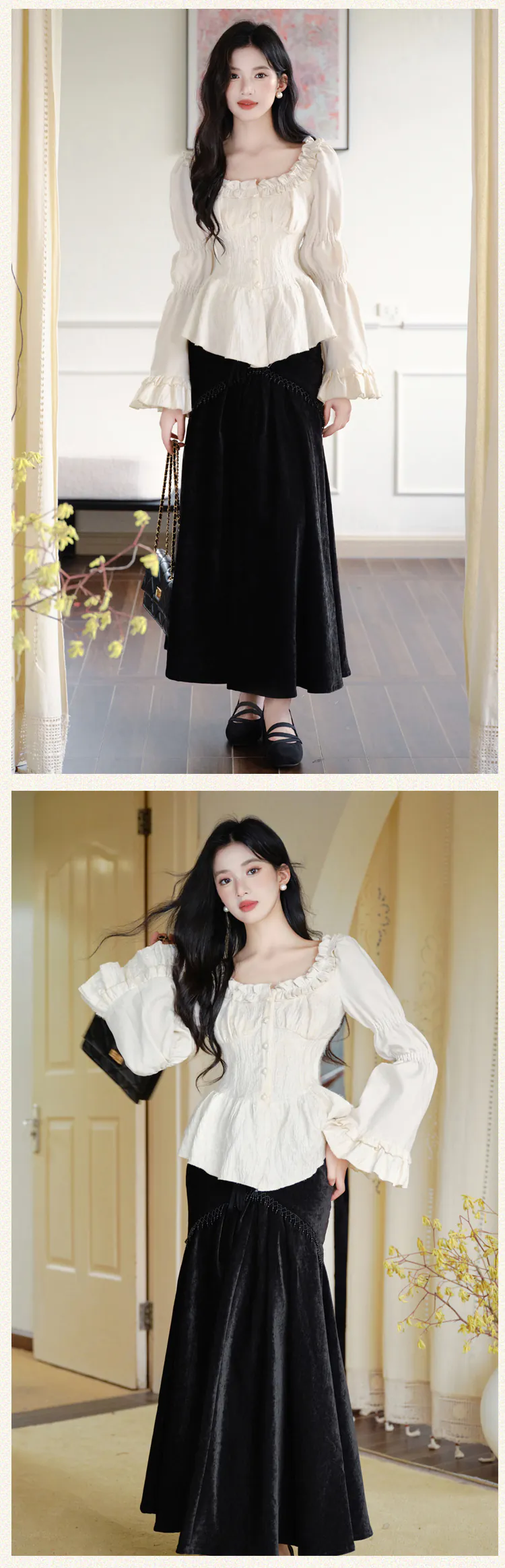Elegant-Woolen-Cape-with-Mermaid-Midi-Skirt-and-Shirt-3-Pcs-Casual-Suit15