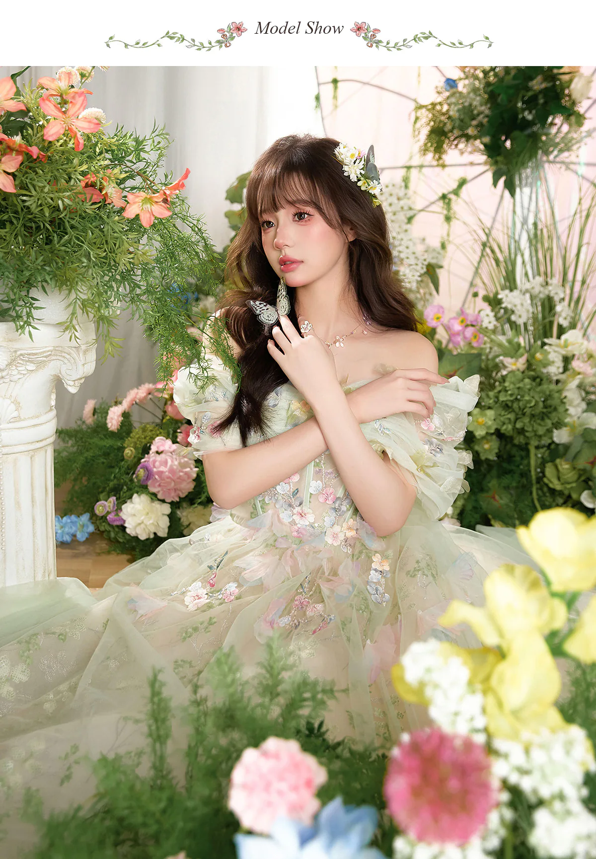 Ethereal-Forest-Green-Off-Shoulder-3D-Floral-Tulle-Garden-Party-Evening-Dress09