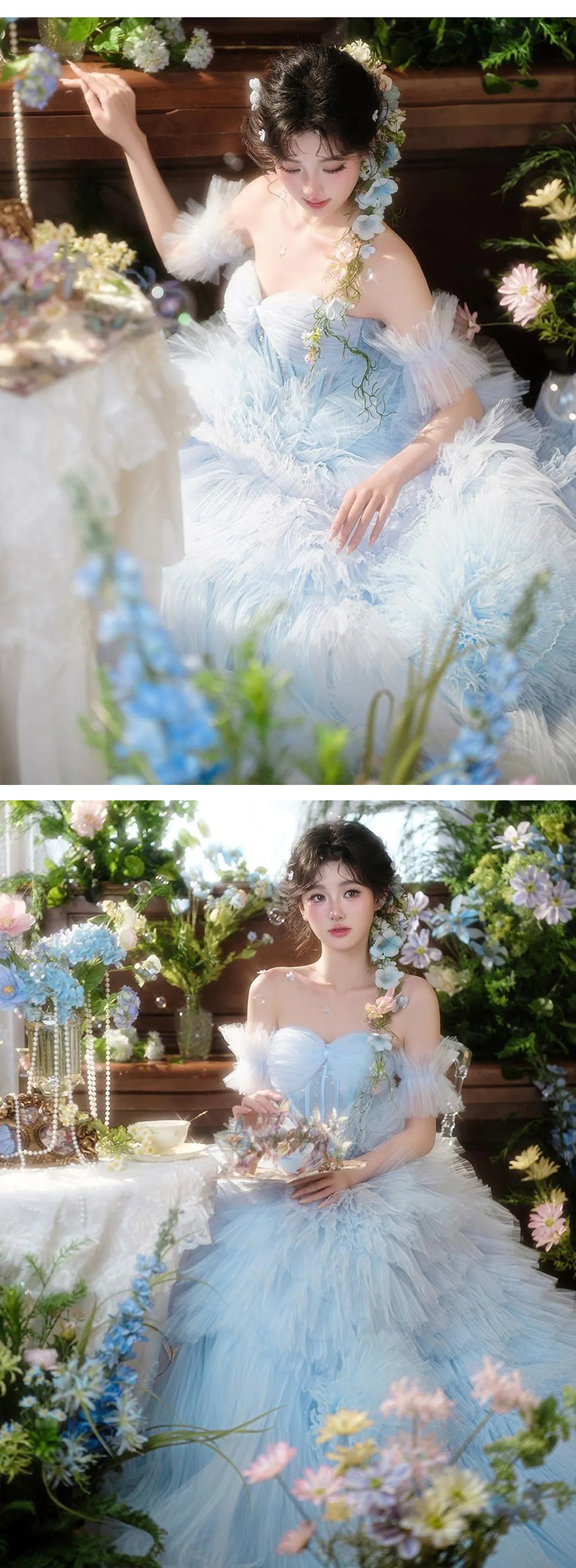 Fairycore-A-Line-Soft-Blue-Pleated-Skirt-Off-Shoulder-Tulle-Evening-Dress13
