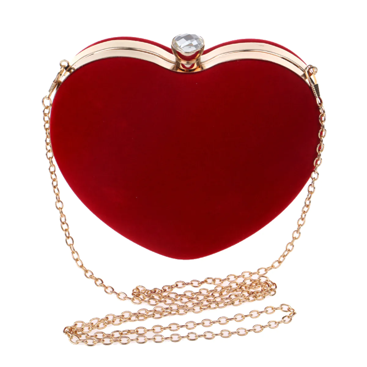 Fashionable Heart Shaped Handbag Evening Party Clutch02